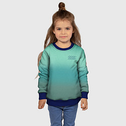 Свитшот детский Бирюзовый цвет морской волны, цвет: 3D-синий — фото 2