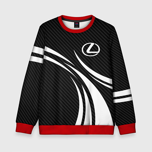 Детский свитшот Lexus - carbon line / 3D-Красный – фото 1