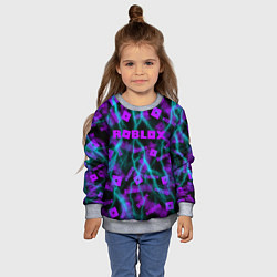 Свитшот детский Роблокс паттерн, цвет: 3D-меланж — фото 2