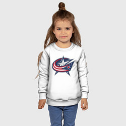 Свитшот детский Columbus blue jackets - Sergey Bobrovsky, цвет: 3D-белый — фото 2