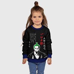 Свитшот детский Ророноа Зоро самурай, цвет: 3D-синий — фото 2