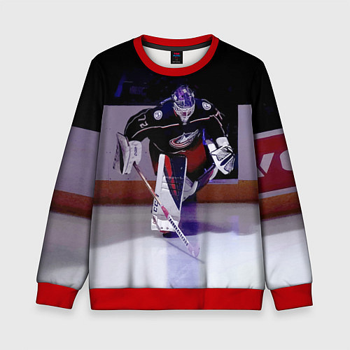 Детский свитшот Sergey Bobrovsky - goalkeeper - Columbus blue jack / 3D-Красный – фото 1