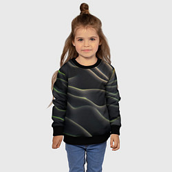 Свитшот детский Объемная темная текстура, цвет: 3D-черный — фото 2