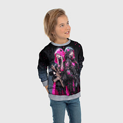 Свитшот детский Военные аниме девушки, цвет: 3D-меланж — фото 2