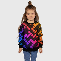 Свитшот детский Цветной тетрис, цвет: 3D-черный — фото 2