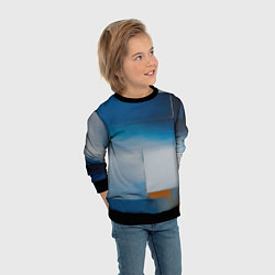 Свитшот детский Синяя палитра, цвет: 3D-черный — фото 2