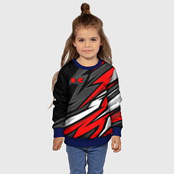 Свитшот детский Kawasaki - red uniform, цвет: 3D-синий — фото 2