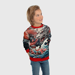 Свитшот детский Морской дракон Irezumi, цвет: 3D-красный — фото 2