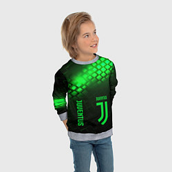 Свитшот детский Juventus green logo neon, цвет: 3D-меланж — фото 2