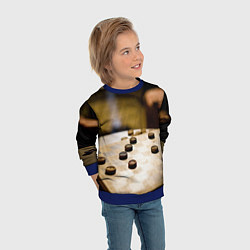 Свитшот детский Игра в шашки, цвет: 3D-синий — фото 2
