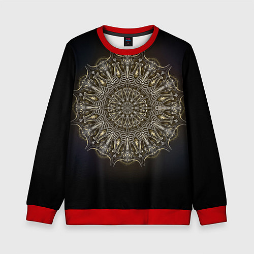 Детский свитшот Костяная мандала / 3D-Красный – фото 1
