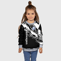 Свитшот детский Фольцваген - белый камуфляж, цвет: 3D-меланж — фото 2