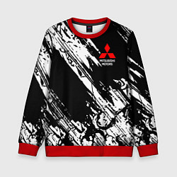 Свитшот детский Mitsubishi - белый пятна, цвет: 3D-красный
