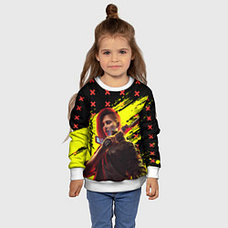 Свитшот детский Cyberpunk 2077 Phantom Liberty, цвет: 3D-белый — фото 2