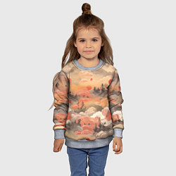 Свитшот детский Japen pattern, цвет: 3D-меланж — фото 2