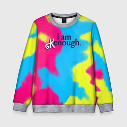 Свитшот детский I Am Kenough Tie-Dye, цвет: 3D-меланж