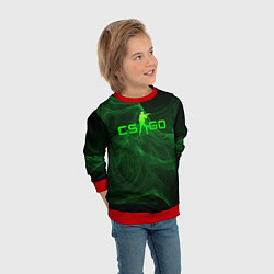 Свитшот детский CSGO green lines, цвет: 3D-красный — фото 2