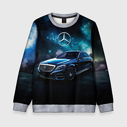 Свитшот детский Синий мерседес, цвет: 3D-меланж