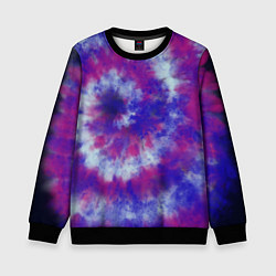 Свитшот детский Tie-Dye дизайн, цвет: 3D-черный