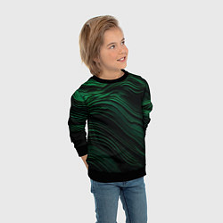 Свитшот детский Dark green texture, цвет: 3D-черный — фото 2