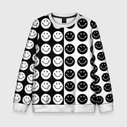 Детский свитшот Smiley black and white