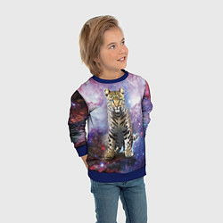 Свитшот детский Space leopard, цвет: 3D-синий — фото 2
