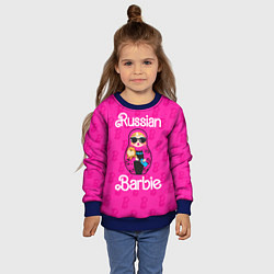 Свитшот детский Barbie russian, цвет: 3D-синий — фото 2