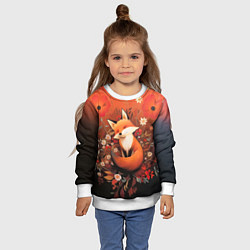 Свитшот детский Умилительный лисёнок, цвет: 3D-белый — фото 2