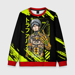 Свитшот детский Трафальгар Ло Киборг - One Piece, цвет: 3D-красный