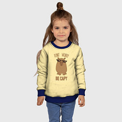 Свитшот детский Dont worry, цвет: 3D-синий — фото 2