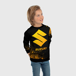 Свитшот детский Suzuki - gold gradient, цвет: 3D-черный — фото 2