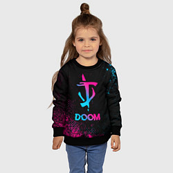 Свитшот детский Doom - neon gradient, цвет: 3D-черный — фото 2