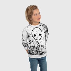 Свитшот детский Evangelion glitch на светлом фоне, цвет: 3D-белый — фото 2