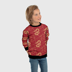 Свитшот детский The chinese dragon pattern, цвет: 3D-черный — фото 2