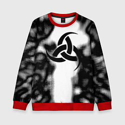 Свитшот детский Скандинавский узор душа, цвет: 3D-красный