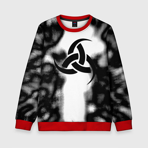 Детский свитшот Скандинавский узор душа / 3D-Красный – фото 1