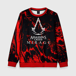 Свитшот детский Assassins Creed кровь тамплиеров, цвет: 3D-красный