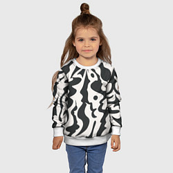 Свитшот детский Кляксы паттерн, цвет: 3D-белый — фото 2