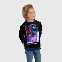 Свитшот детский Сатору Годжо сильнейший, цвет: 3D-синий — фото 2