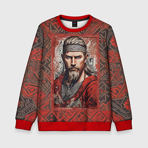 Детский свитшот Витязь / 3D-Красный – фото 1