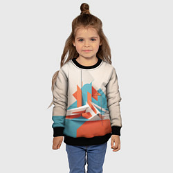 Свитшот детский Угловая абстракция, цвет: 3D-черный — фото 2