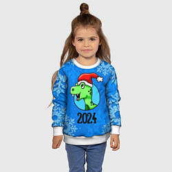 Свитшот детский Год зеленого дракона, цвет: 3D-белый — фото 2