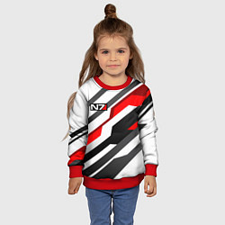 Свитшот детский Mass effect - white uniform n7, цвет: 3D-красный — фото 2