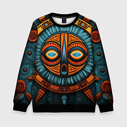 Свитшот детский Орнамент в африканском стиле, цвет: 3D-черный