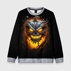 Свитшот детский Halloween - зловещая тыква, цвет: 3D-меланж