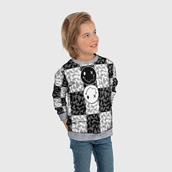 Свитшот детский Smile chaos, цвет: 3D-меланж — фото 2