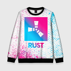 Свитшот детский Rust neon gradient style, цвет: 3D-черный