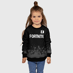 Свитшот детский Fortnite glitch на темном фоне посередине, цвет: 3D-черный — фото 2