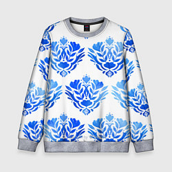 Свитшот детский Floral pattern - watercolor, цвет: 3D-меланж