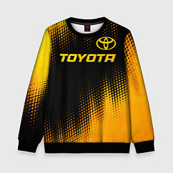 Свитшот детский Toyota - gold gradient посередине, цвет: 3D-черный
